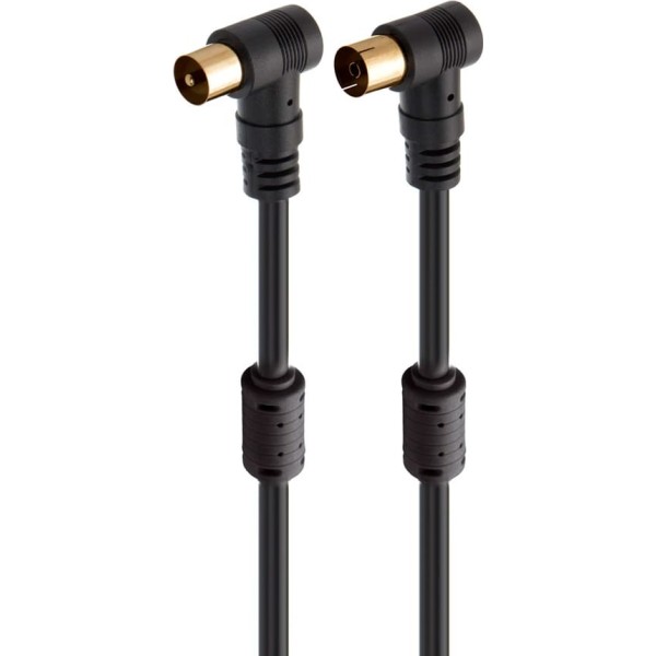 Fonestar ant-ne-3a negro / cable de antena tv / vídeo coaxial macho a antena tv / vídeo coaxial hembra 3 metros